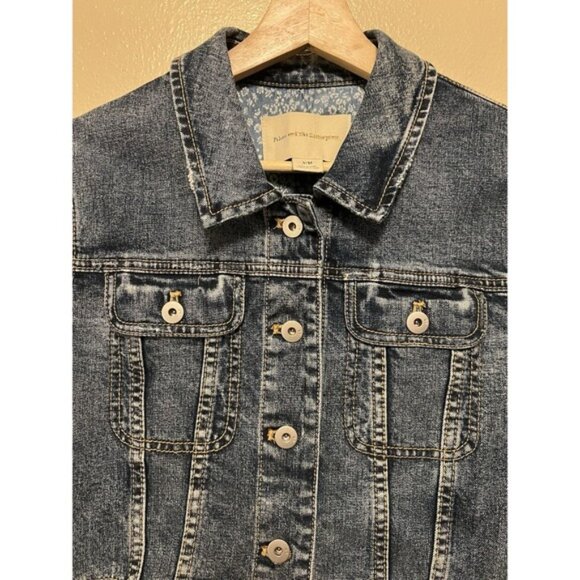 Anthropologie Pilcro and the Letterpress Denim Jacket Eyelet Trim Women's Medium - Picture 10 of 14